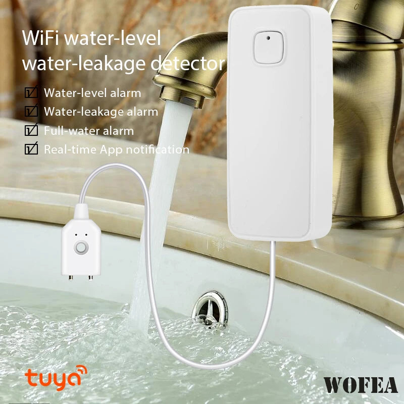Tuya / Detector de água VIA WIFI sensor antienchente/vazamento de água